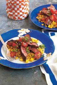 Steak Recipe With Sautéed Corn & Salsa Image